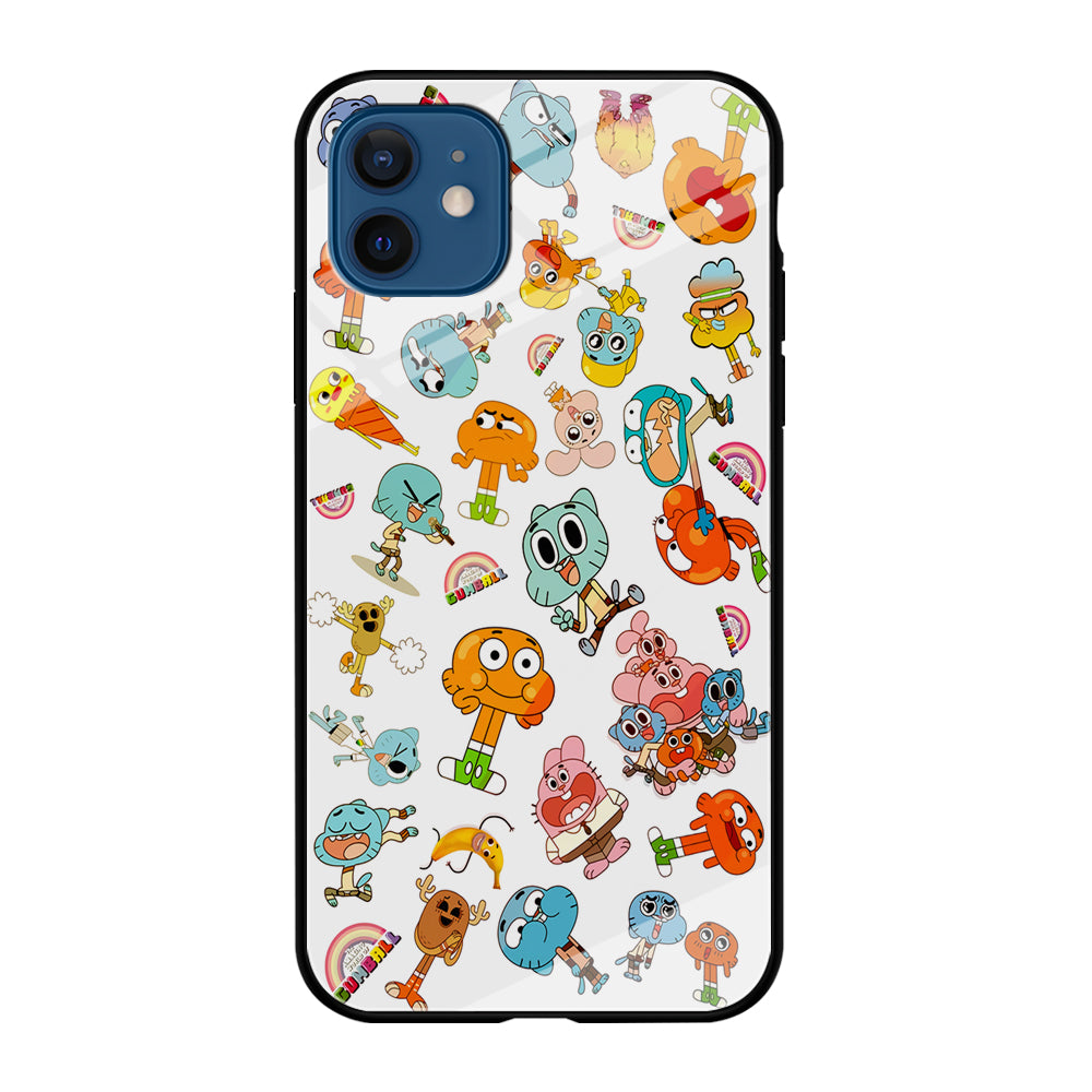 Gumball Doodle iPhone 12 Case-Phone Case-Tempered Glass Case-Altracase