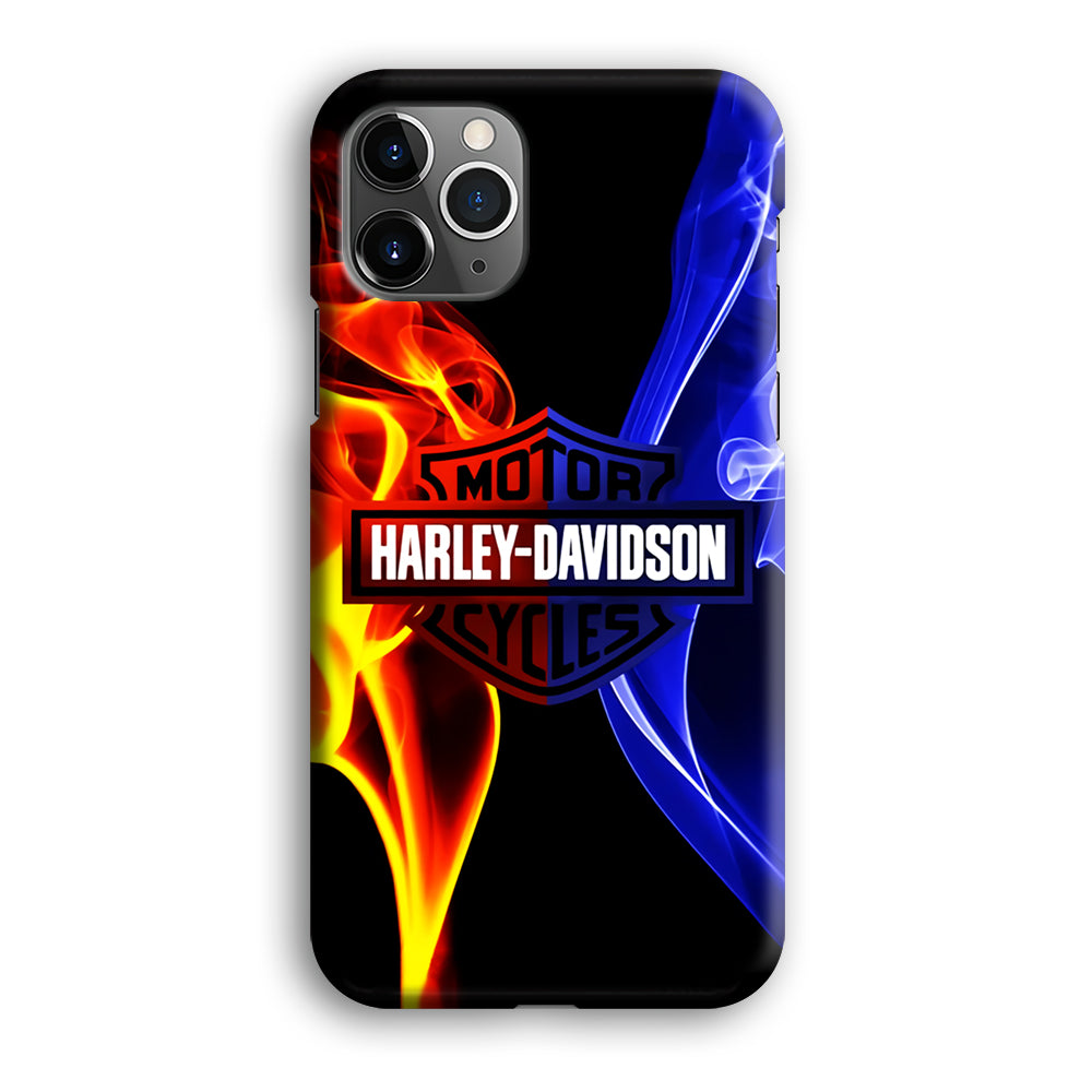 Harley Blue Red Fire iPhone 12 Pro Case