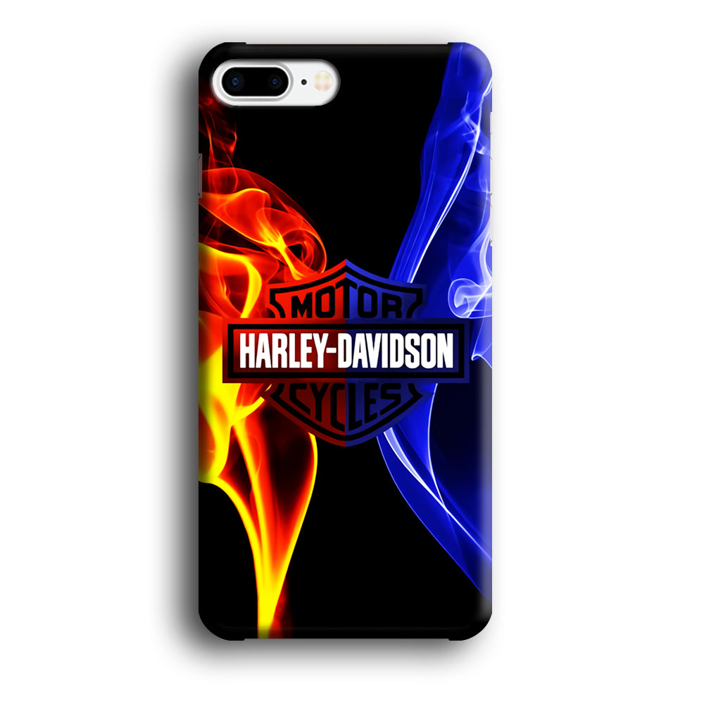 Harley Blue Red Fire iPhone 8 Plus Case