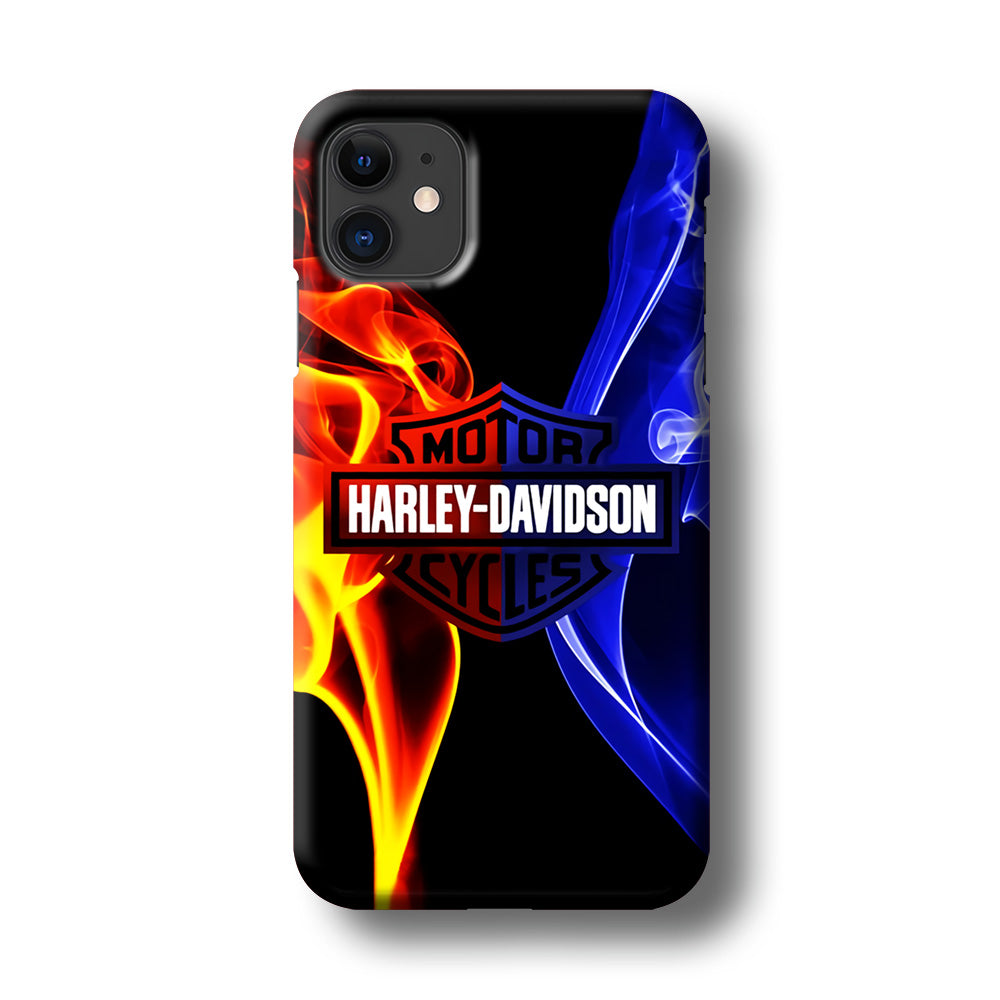 Harley Blue Red Fire iPhone 11 Case