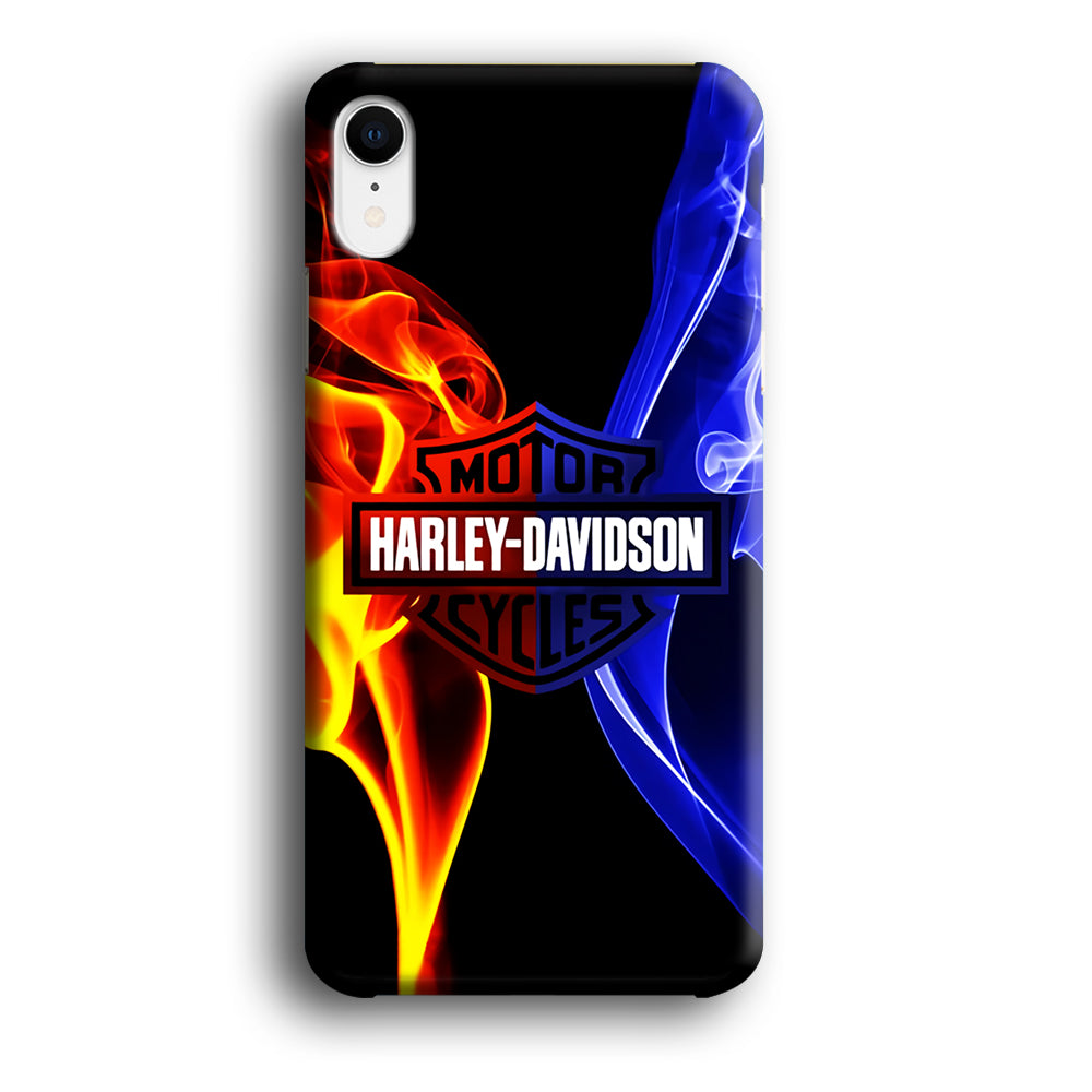 Harley Blue Red Fire iPhone XR Case