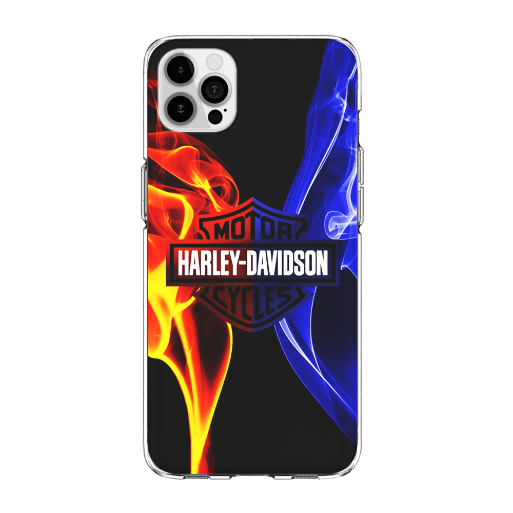 Harley Blue Red Fire iPhone 13 Pro Case