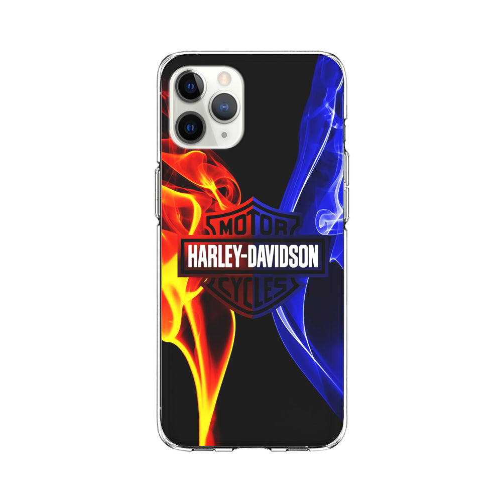 Harley Blue Red Fire iPhone 11 Pro Case