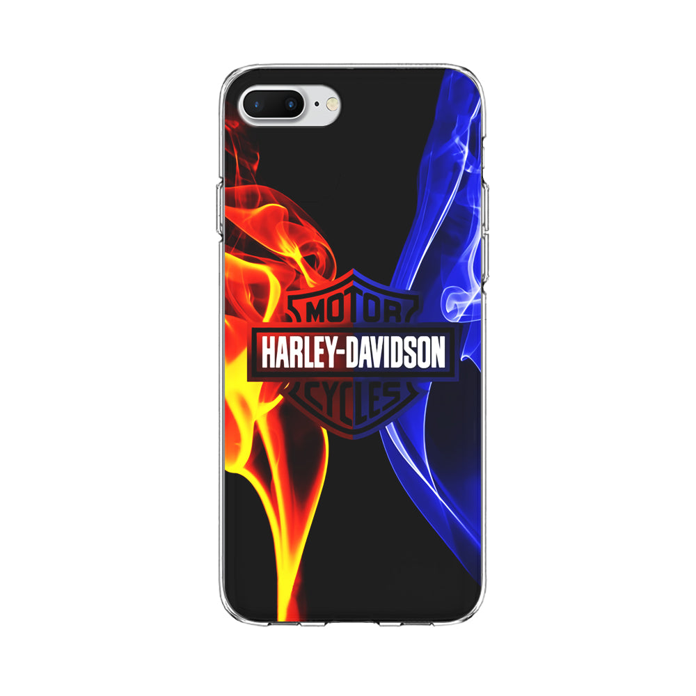 Harley Blue Red Fire iPhone 8 Plus Case