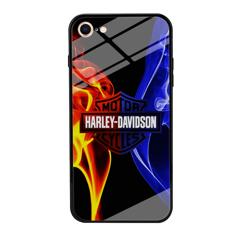 Harley Blue Red Fire iPhone SE 3 2022 Case