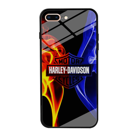 Harley Blue Red Fire iPhone 8 Plus Case