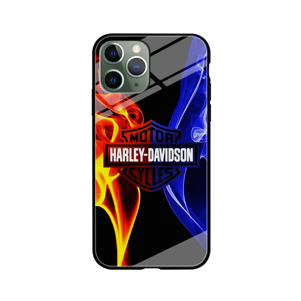 Harley Blue Red Fire iPhone 11 Pro Max Case