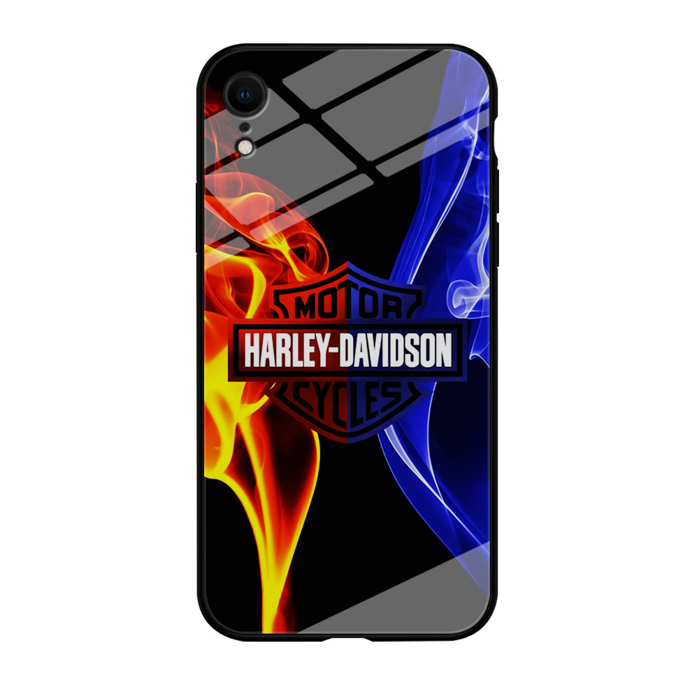 Harley Blue Red Fire iPhone XR Case