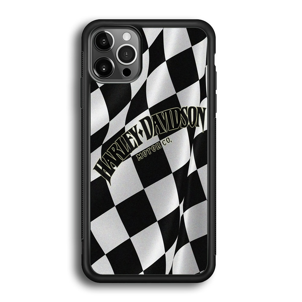 Harley Davidson Black White Flag iPhone 12 Pro Max Case