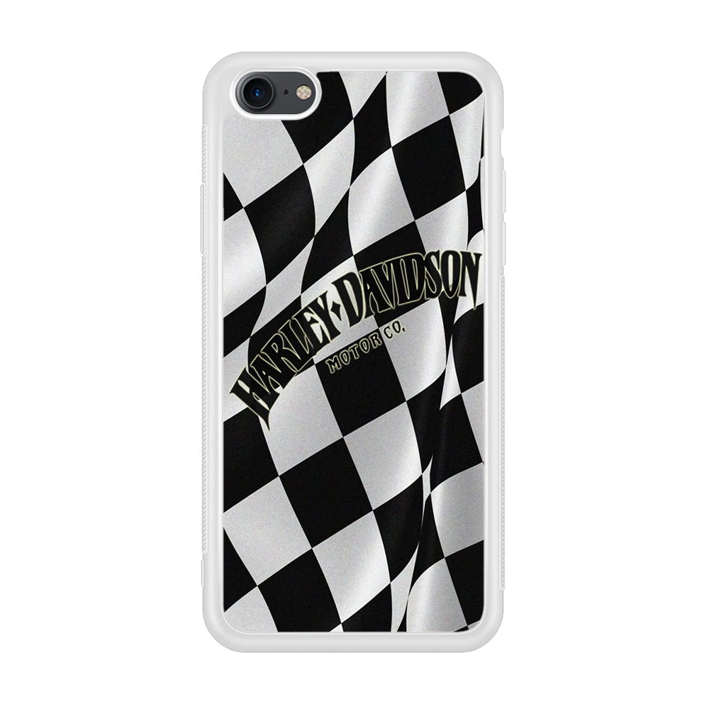 Harley Davidson Black White Flag iPhone SE 3 2022 Case