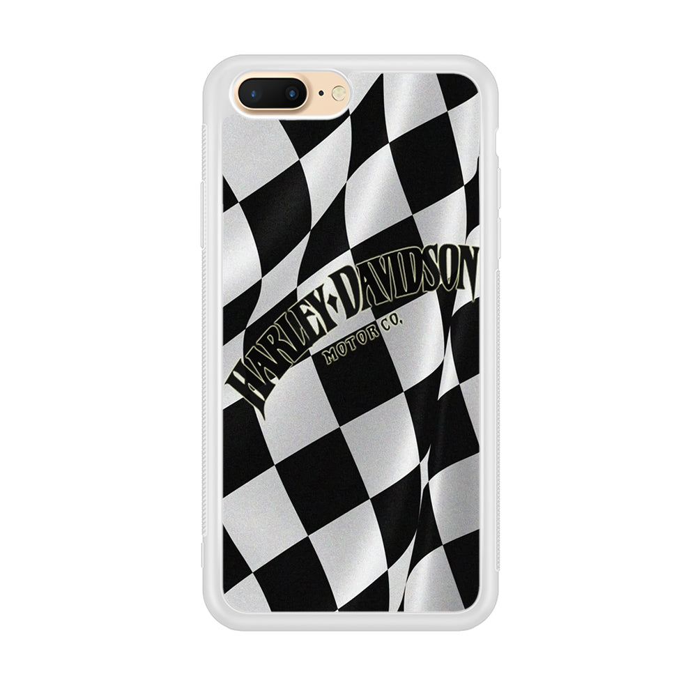 Harley Davidson Black White Flag iPhone 7 Plus Case