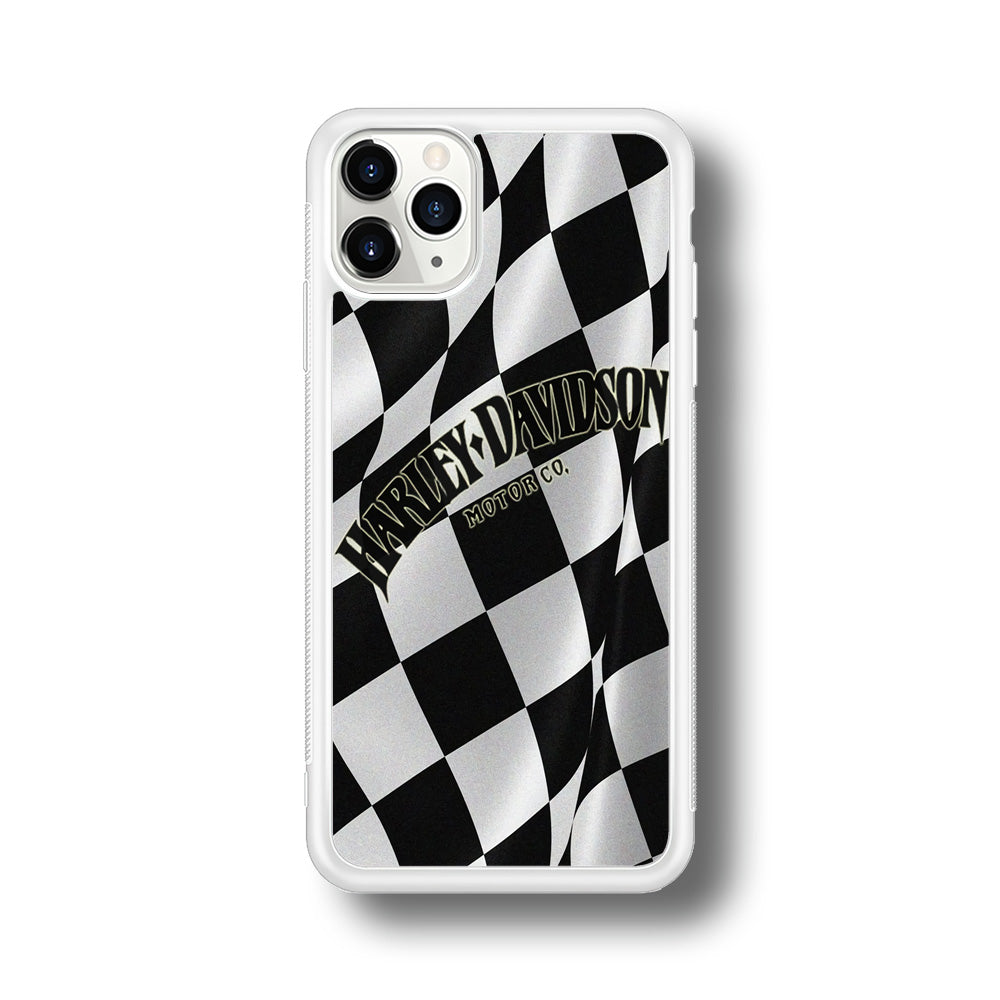 Harley Davidson Black White Flag iPhone 11 Pro Max Case