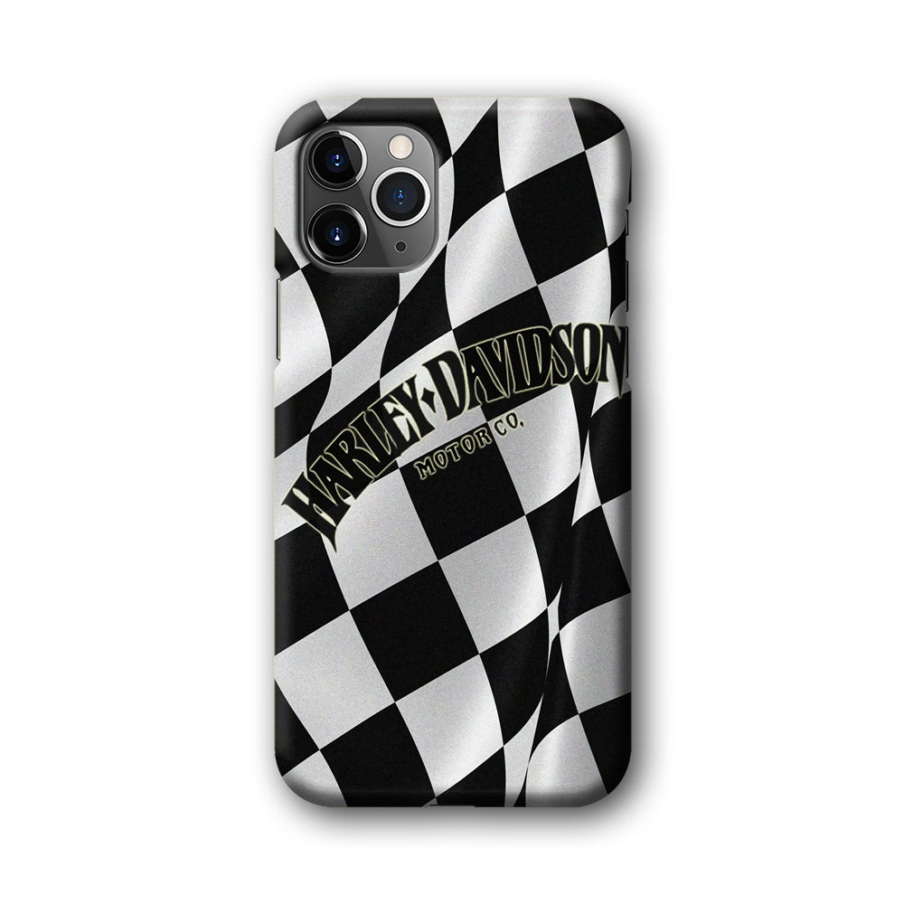 Harley Davidson Black White Flag iPhone 11 Pro Case