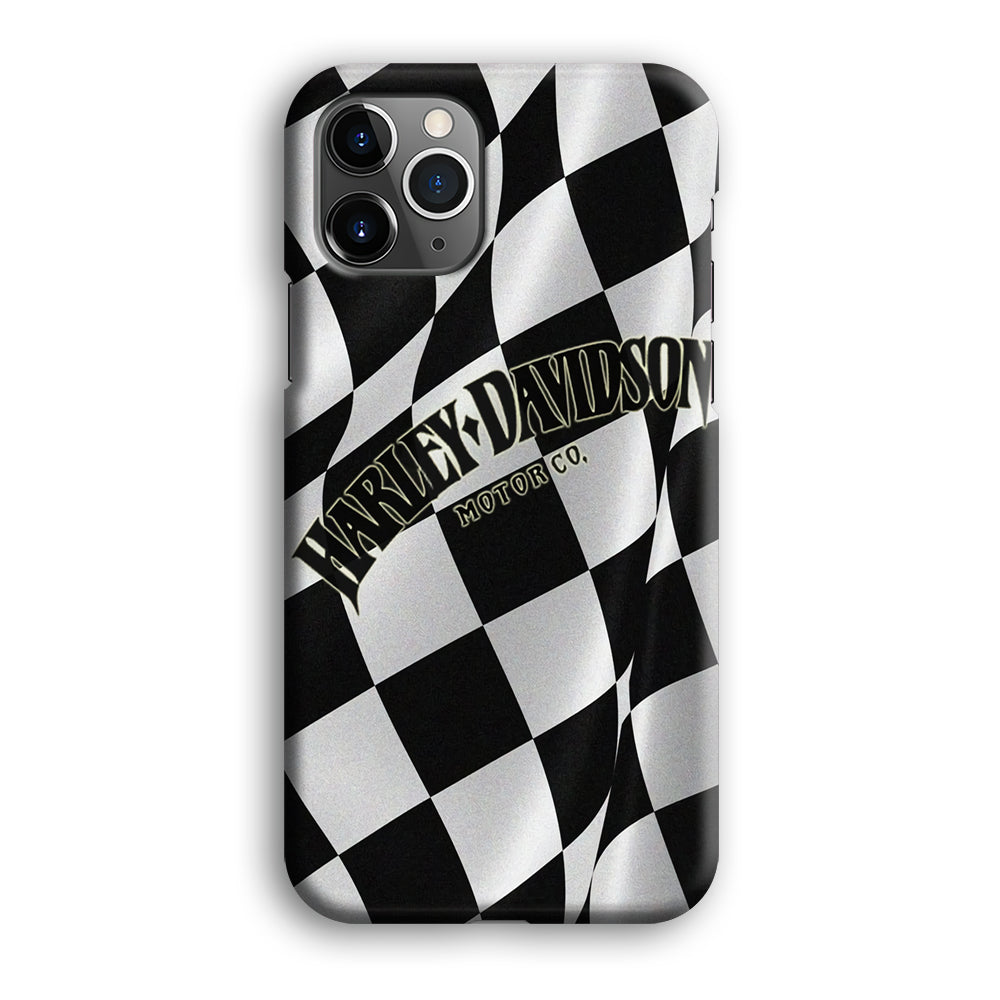 Harley Davidson Black White Flag iPhone 12 Pro Case