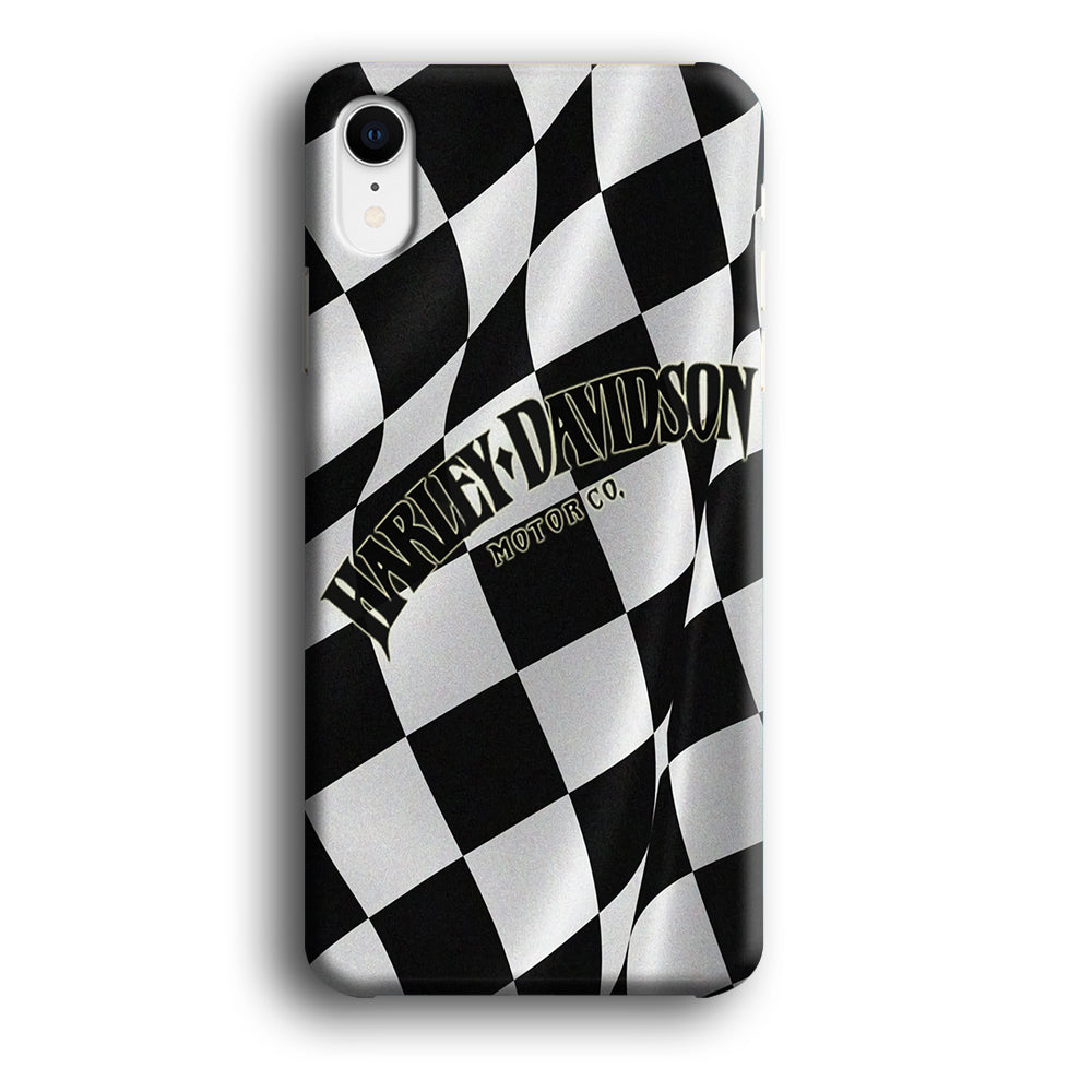 Harley Davidson Black White Flag iPhone XR Case