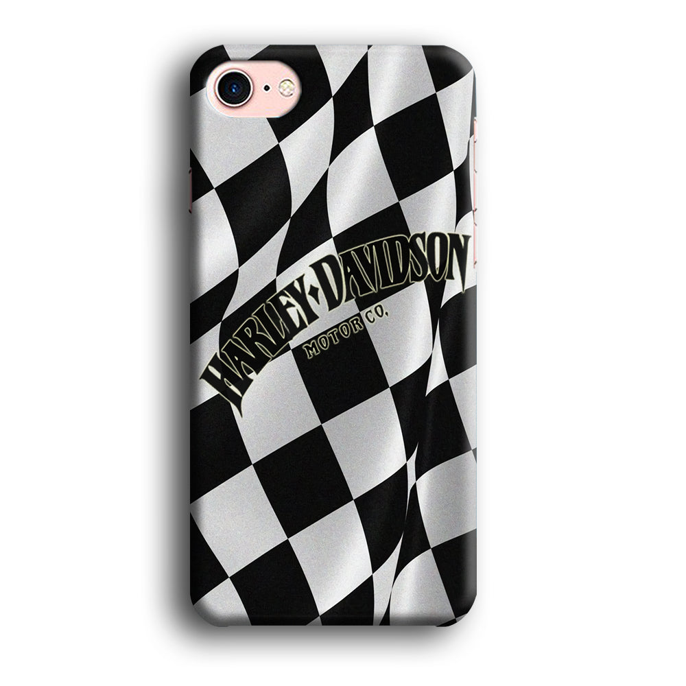 Harley Davidson Black White Flag iPhone 8 Case