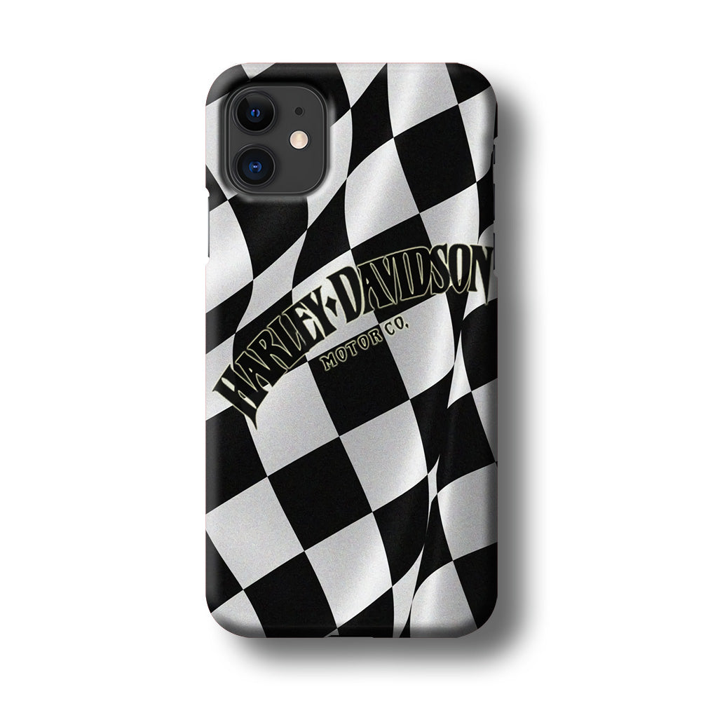 Harley Davidson Black White Flag iPhone 11 Case