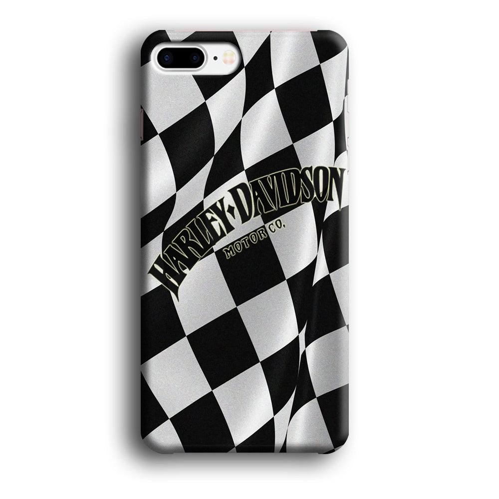 Harley Davidson Black White Flag iPhone 7 Plus Case