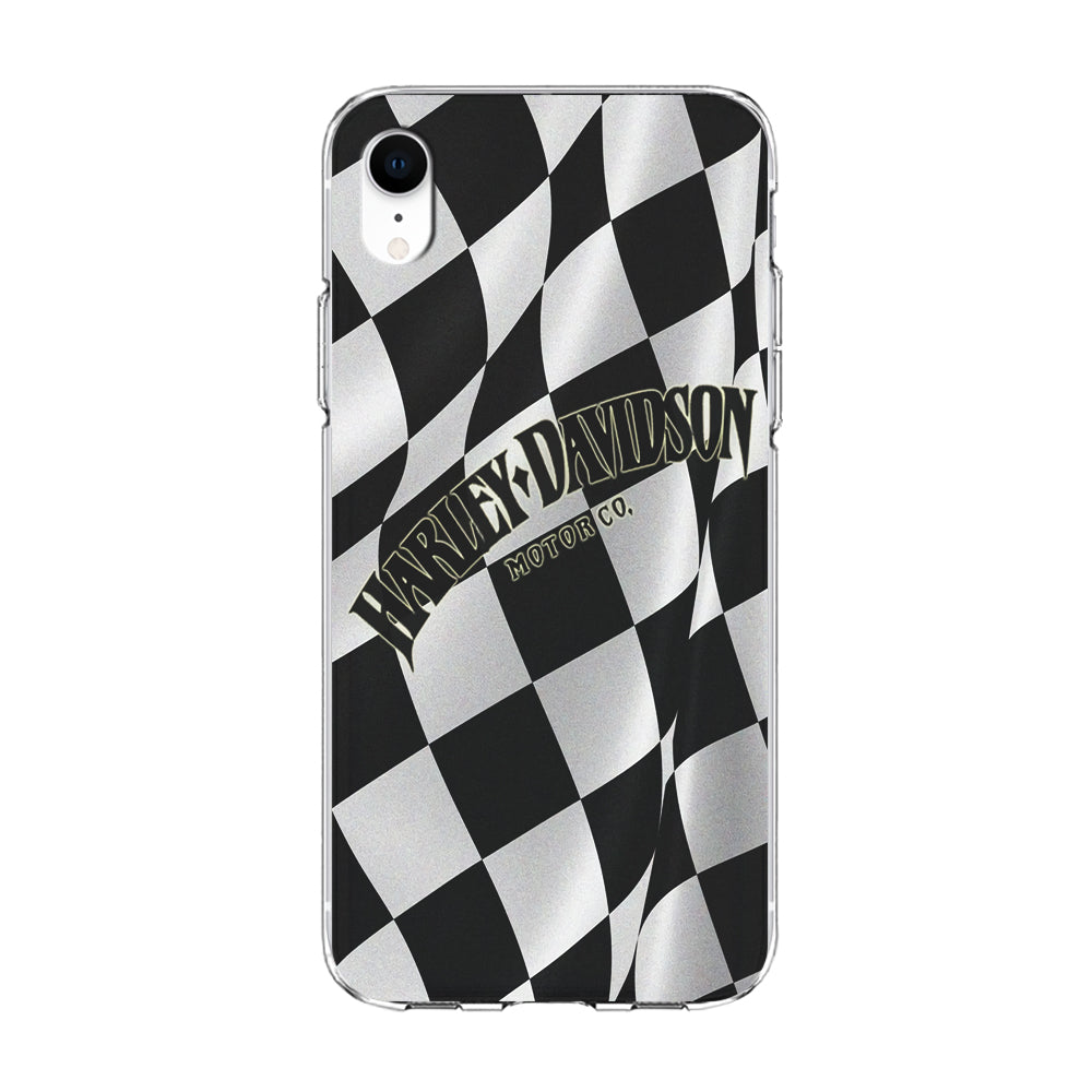 Harley Davidson Black White Flag iPhone XR Case