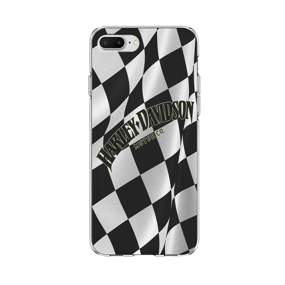 Harley Davidson Black White Flag iPhone 7 Plus Case