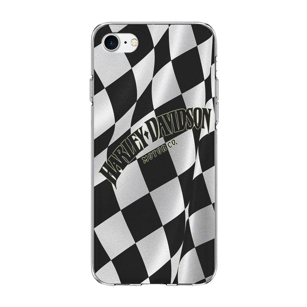 Harley Davidson Black White Flag iPhone 7 Case