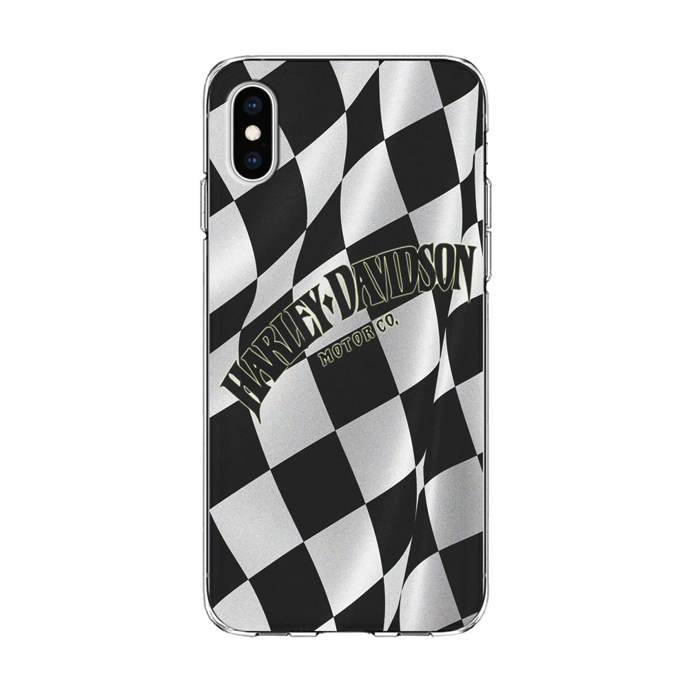 Harley Davidson Black White Flag iPhone Xs Case