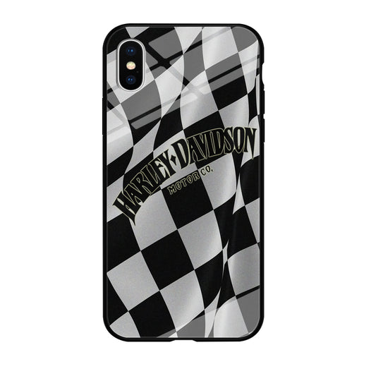 Harley Davidson Black White Flag iPhone X Case