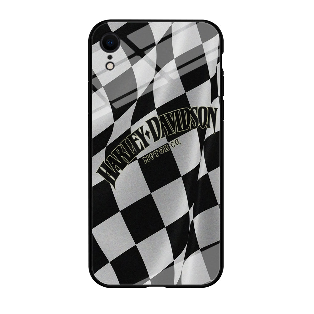 Harley Davidson Black White Flag iPhone XR Case