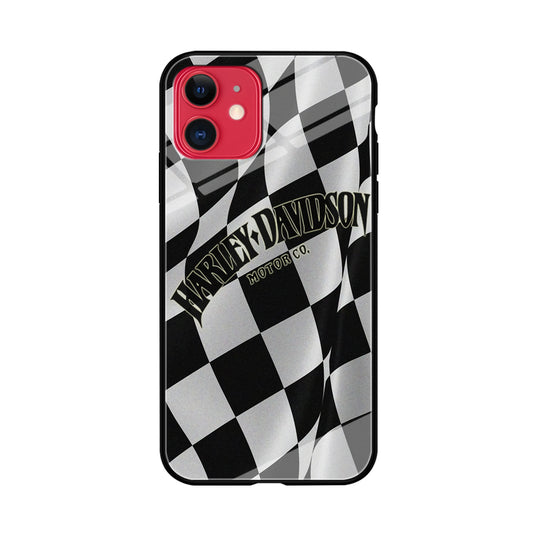 Harley Davidson Black White Flag iPhone 11 Case