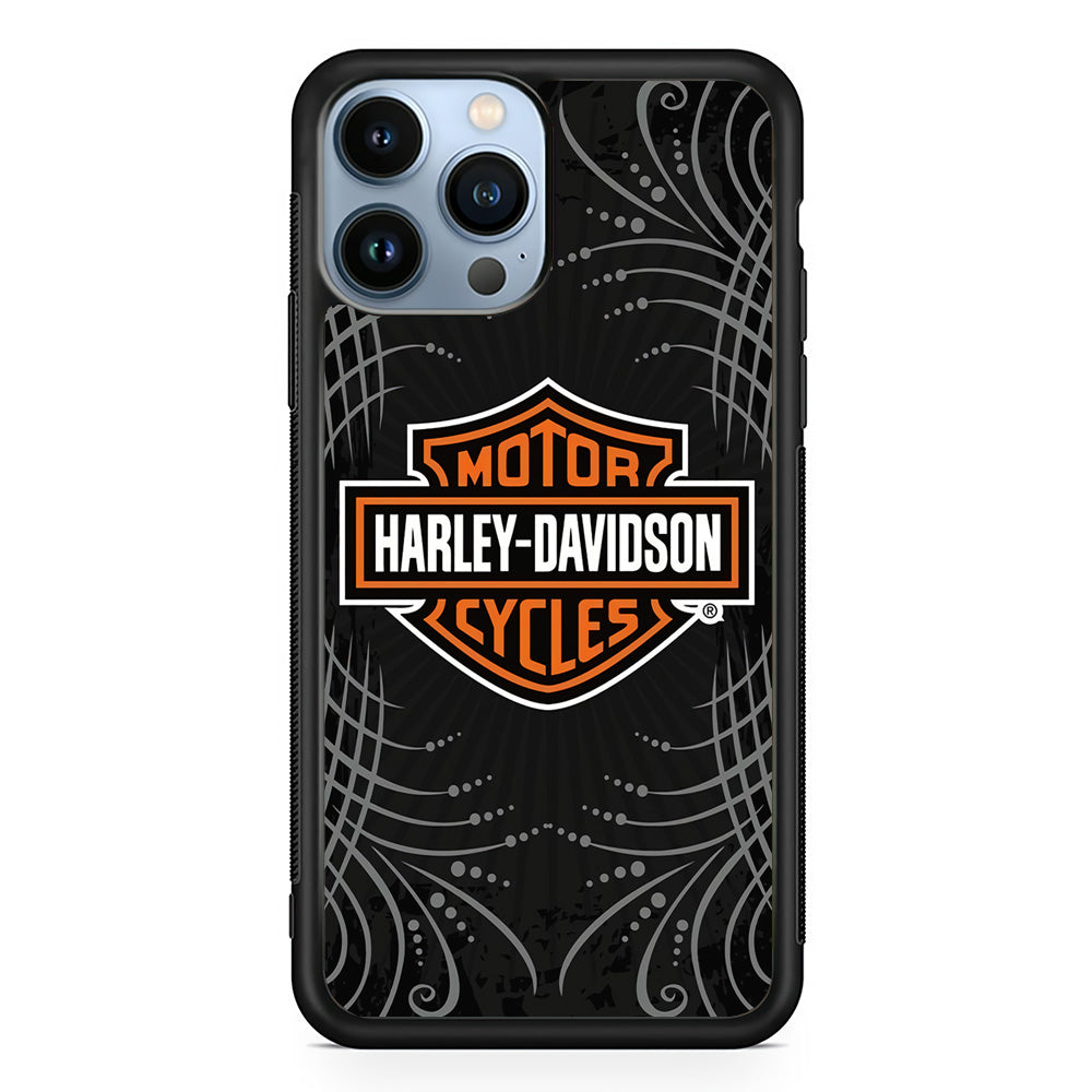 Harley Davidson Grey Motif iPhone 14 Pro Case