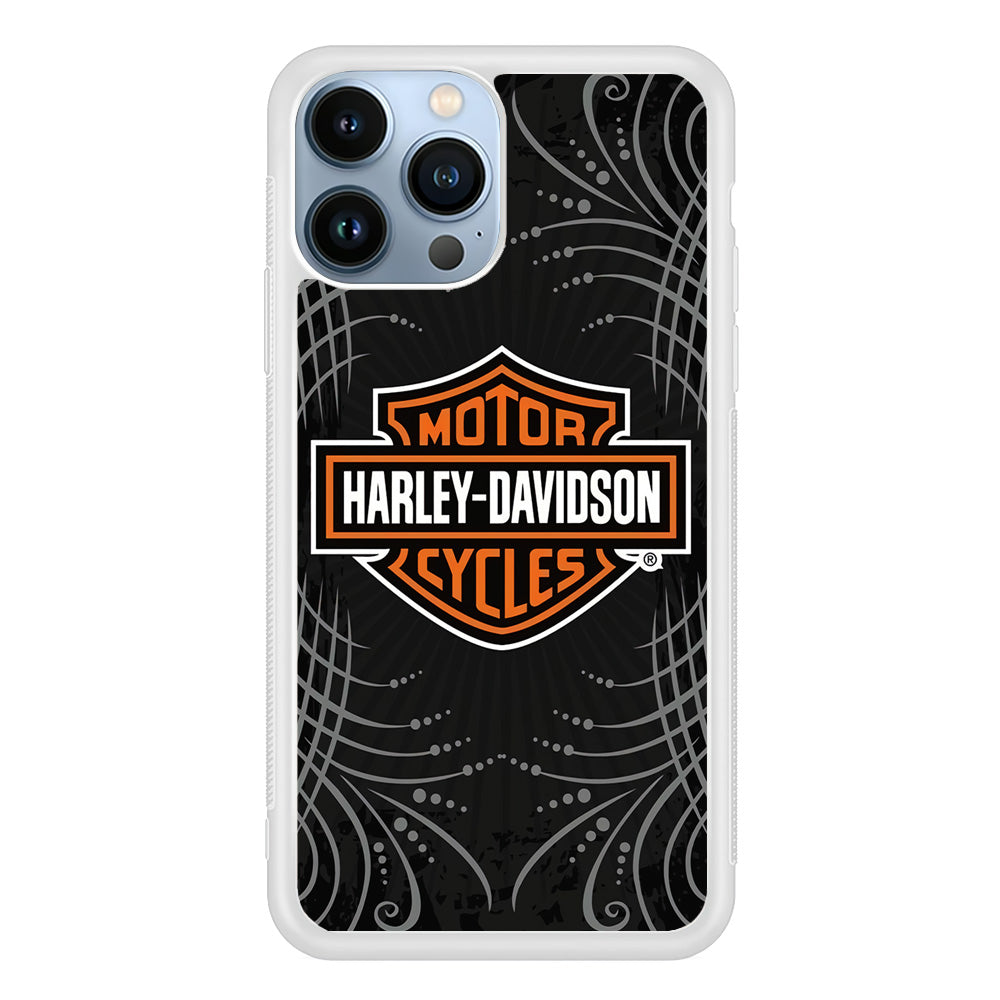 Harley Davidson Grey Motif iPhone 14 Pro Max Case