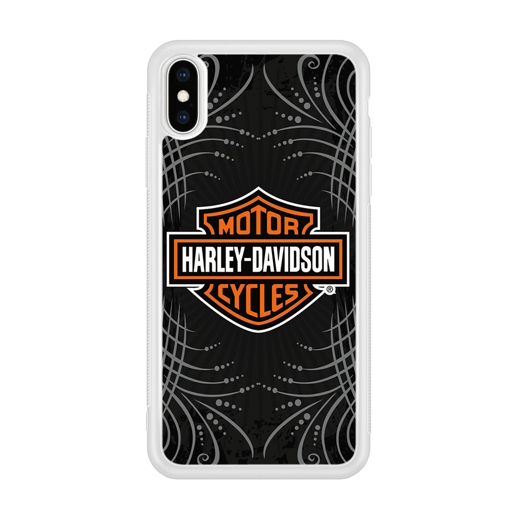 Harley Davidson Grey Motif iPhone Xs Case