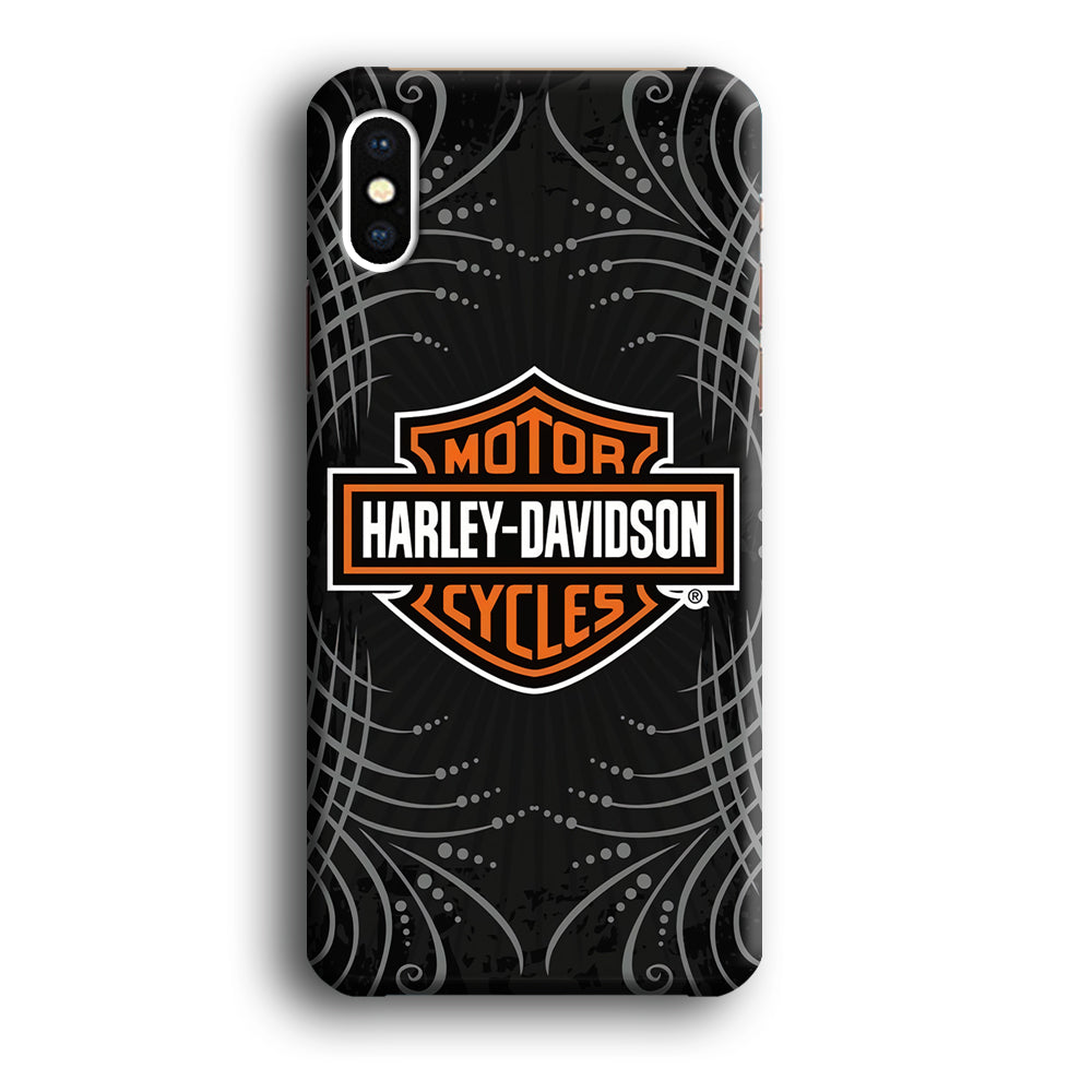 Harley Davidson Grey Motif iPhone Xs Case