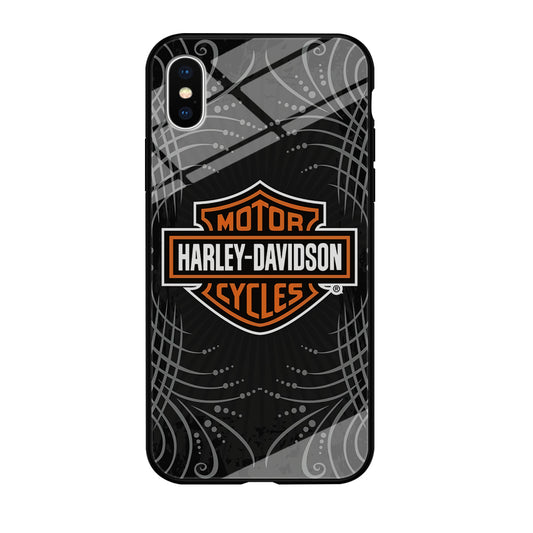 Harley Davidson Grey Motif iPhone Xs Case