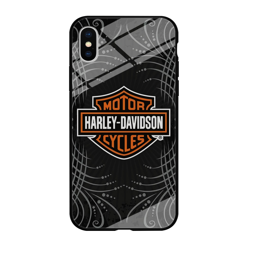 Harley Davidson Grey Motif iPhone X Case