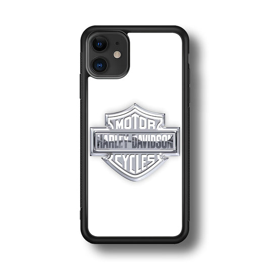 Harley Davidson Logo Silver iPhone 11 Case