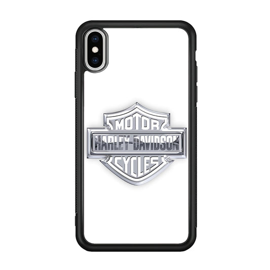 Harley Davidson Logo Silver iPhone X Case