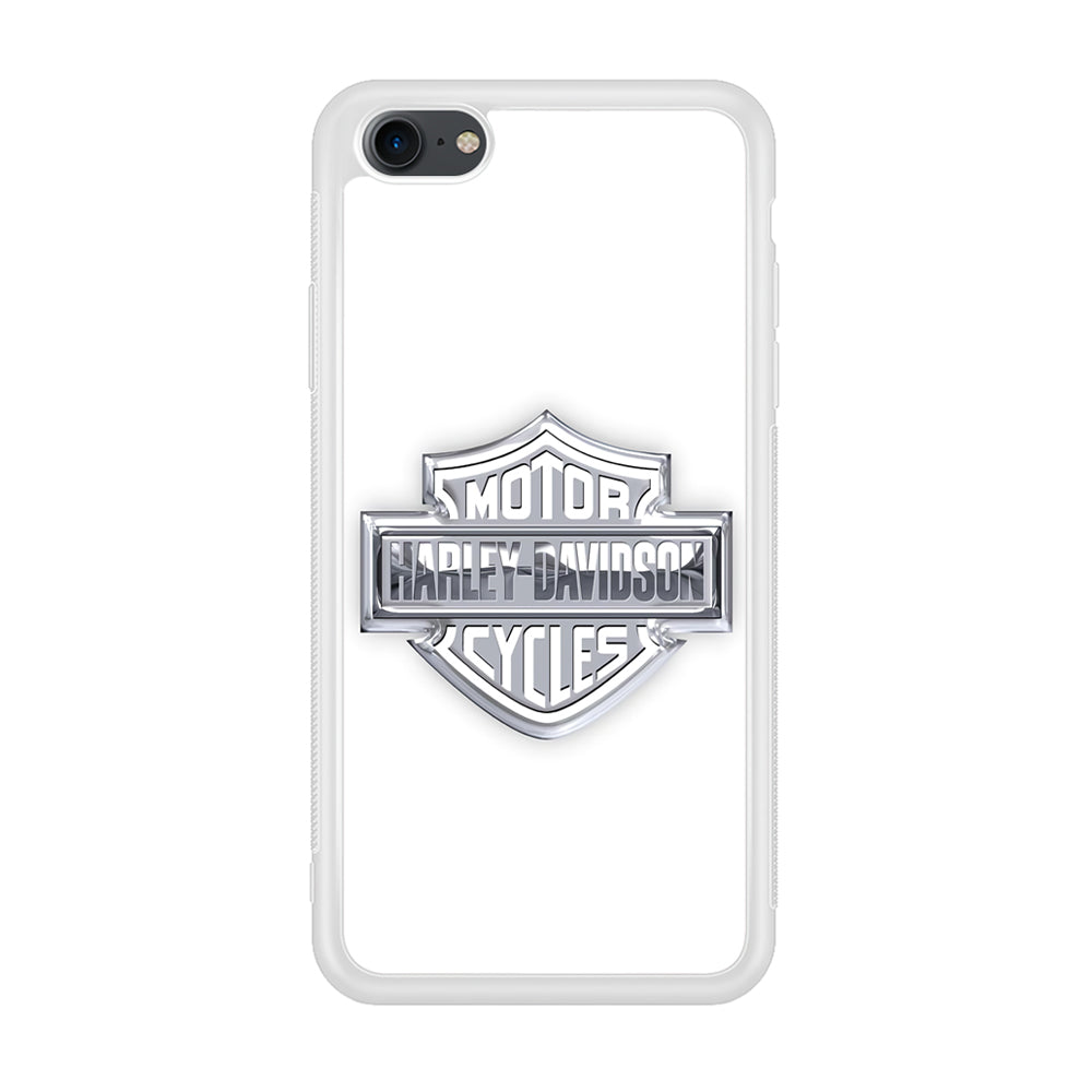 Harley Davidson Logo Silver iPhone SE 2020 Case