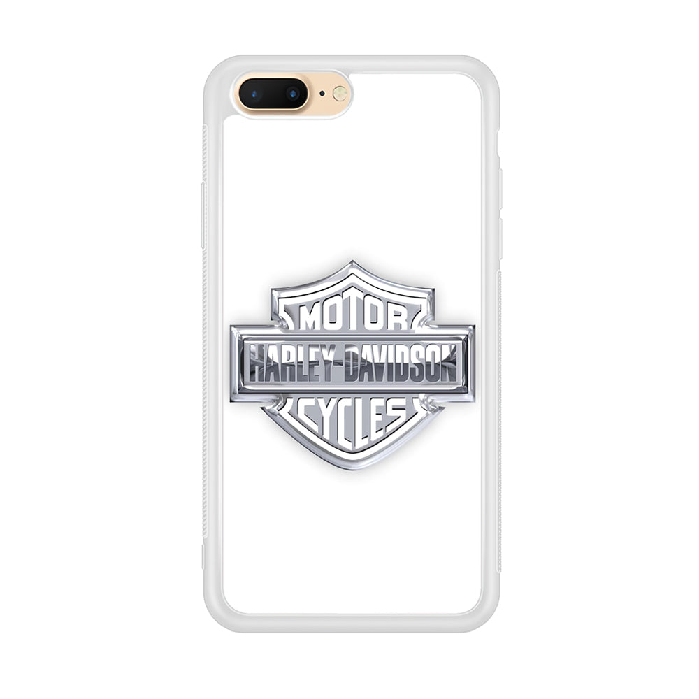 Harley Davidson Logo Silver iPhone 8 Plus Case