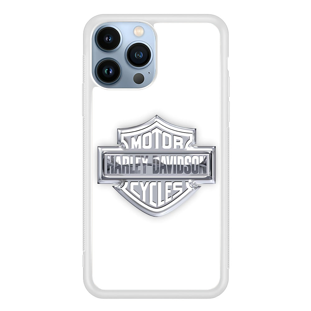 Harley Davidson Logo Silver iPhone 13 Pro Max Case