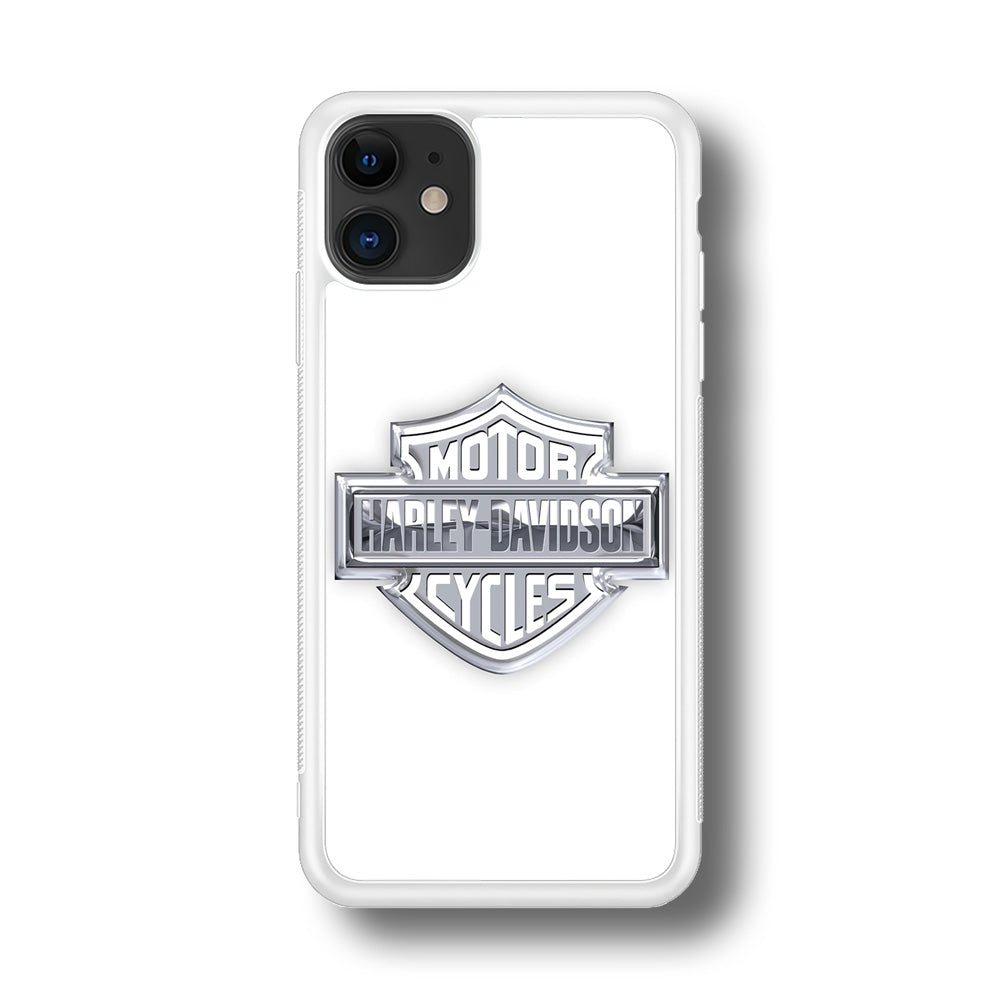 Harley Davidson Logo Silver iPhone 11 Case