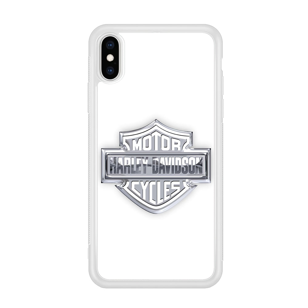 Harley Davidson Logo Silver iPhone X Case