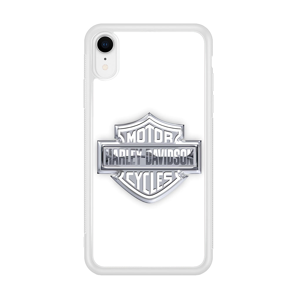 Harley Davidson Logo Silver iPhone XR Case