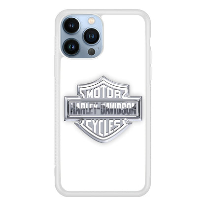 Harley Davidson Logo Silver iPhone 15 Pro Max Case