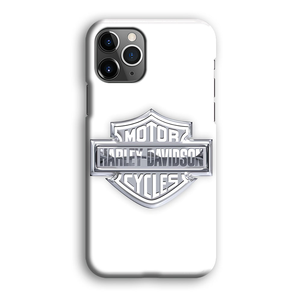 Harley Davidson Logo Silver iPhone 12 Pro Case