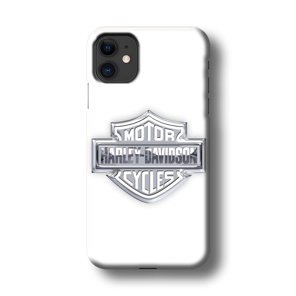 Harley Davidson Logo Silver iPhone 11 Case