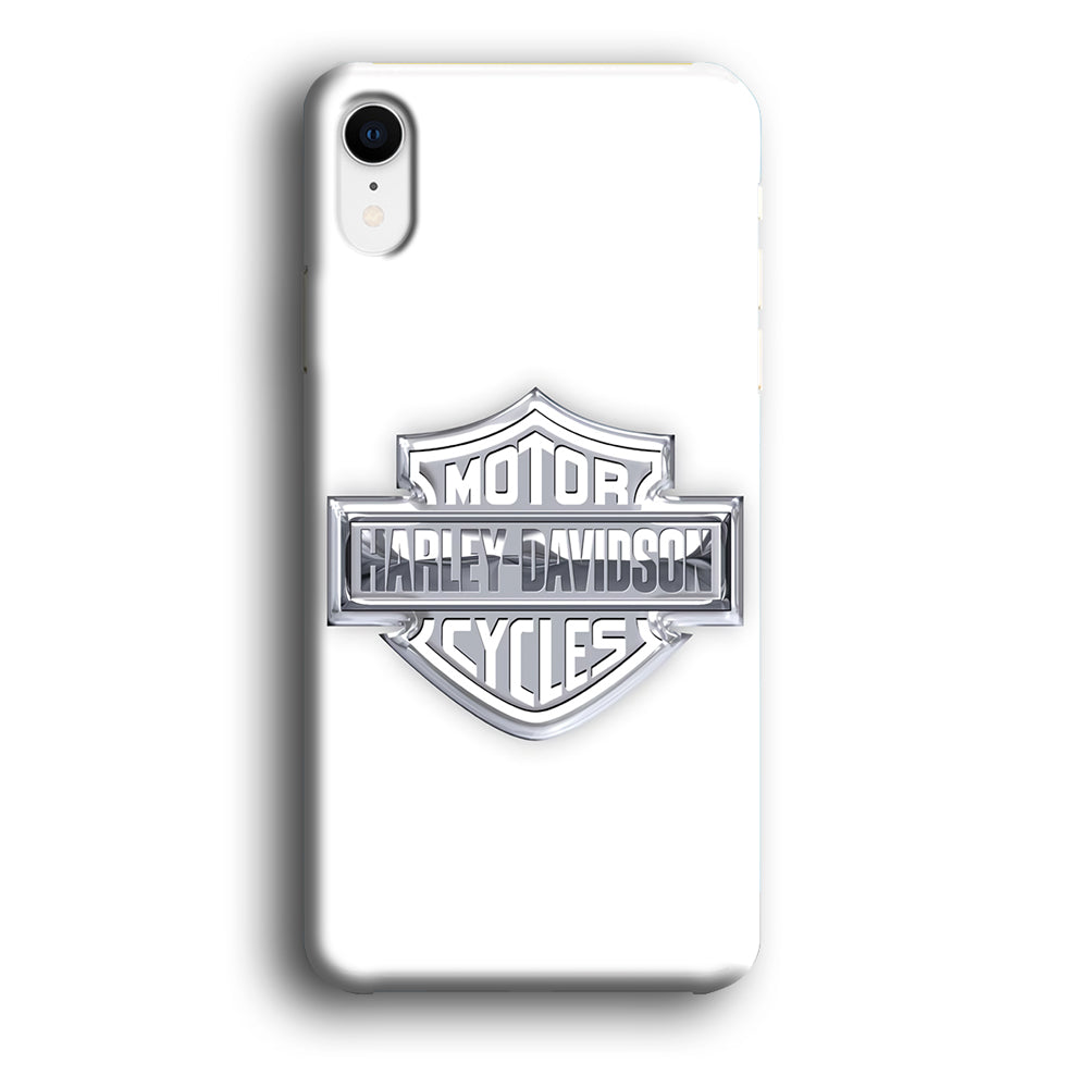 Harley Davidson Logo Silver iPhone XR Case