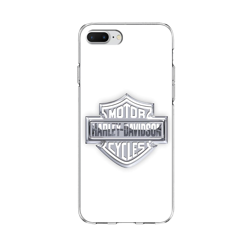 Harley Davidson Logo Silver iPhone 8 Plus Case