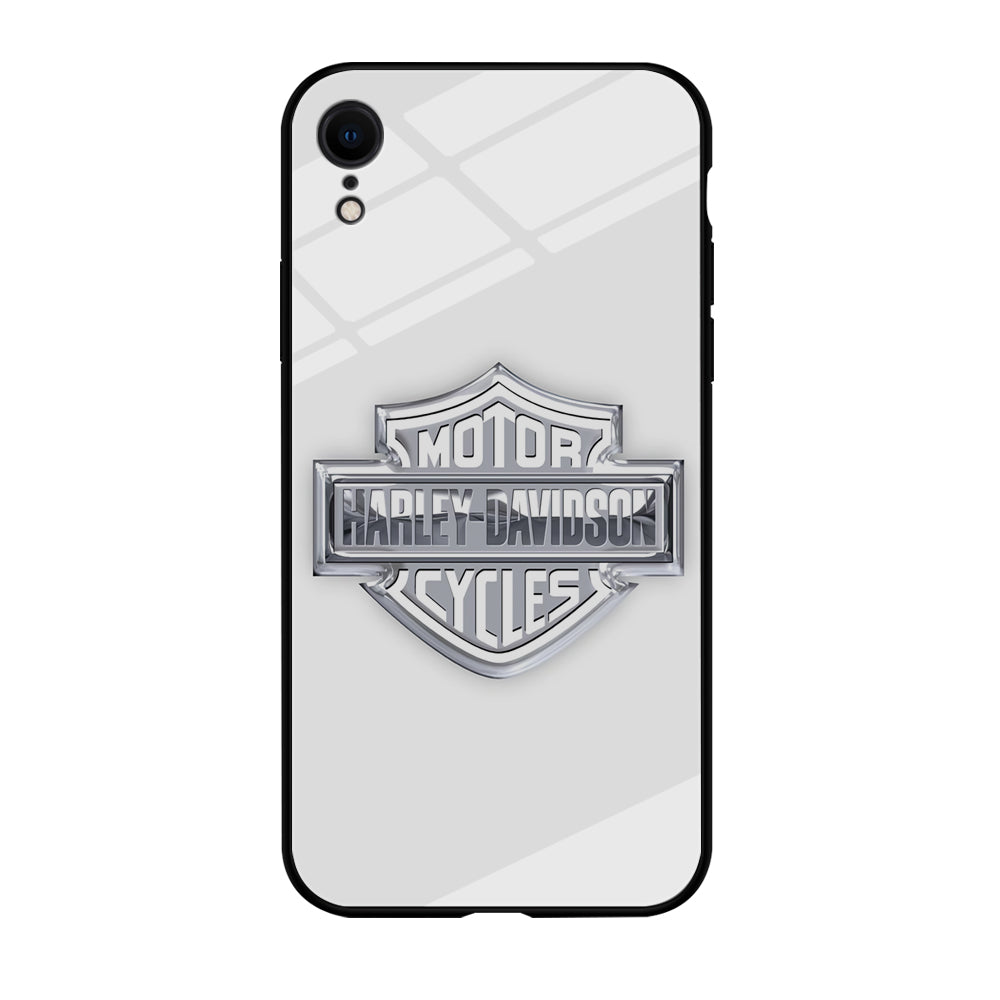 Harley Davidson Logo Silver iPhone XR Case