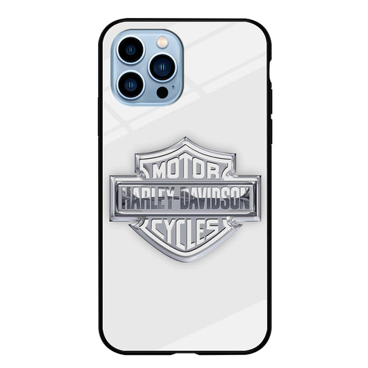 Harley Davidson Logo Silver iPhone 14 Pro Max Case